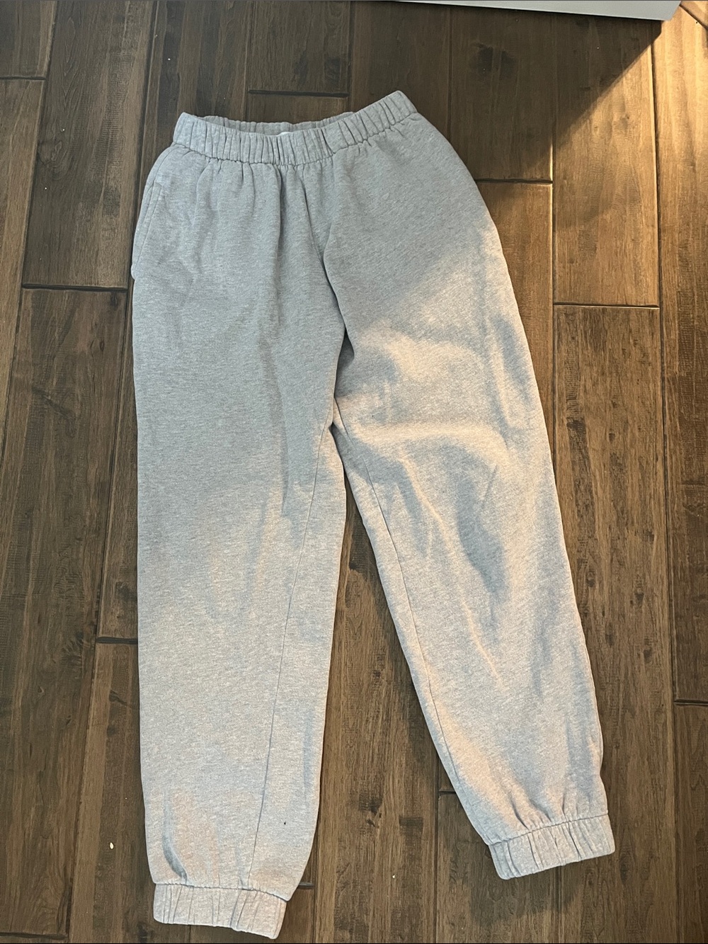 Harlow Light Gray Elastic Waist Sweatpants